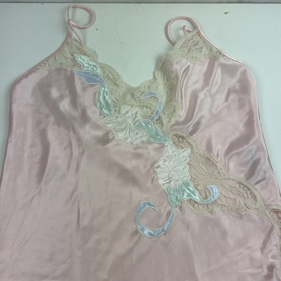 Natori Pink Satin & Lace Nightgown/Slip dress - Picture 5 of 9
